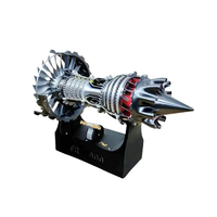 Mini Motor Turbojet Turbofan Eléctrico, Kit de Modelo para Armar, con Luz, Velocidad Ajustable, Recargable, Juguete