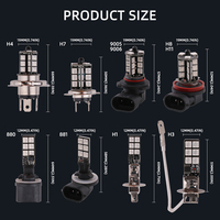 Lampu Kabut LED Mobil 12V 9005 H1 H3 H4 H7 H8 H11 27SMD Kontrol Jarak Jauh Kondisi Baru Lampu Kabut LED Strobo untuk Lampu Mobil