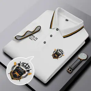 יצרנית חולצות פולו אישית יצרן עם לוגו רקמה גברים גולף חולצת פולו גברים רקומים של גברים