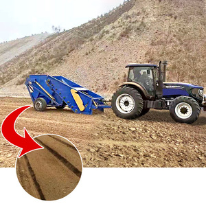 Tracteur à roues avec tamis à pierres pour le sol, 4 roues motrices, cultivateur agricole automatique, moteur diesel, bleu - Product Image 1