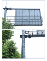 Pôle de cadre d'affichage de publicité en acier de panneau d'écran d'induction de LED en forme de F pour la chaussée de produit d'information d'intersection de route