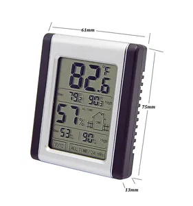 Termometro digitale igrometro misuratore di umidità per interni massimo/minimo monitor di temperatura con retroilluminazione