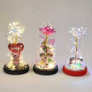 Rose lumineuse dans un dôme en verre pour l'anniversaire de mariage de la Saint-Valentin - Product Image 3