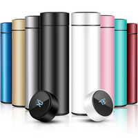 Kingze, vaso aislado de acero inoxidable personalizado, pantalla Led, Control de temperatura, botella de agua inteligente de 500ml