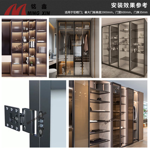 Bisagra de Aluminio Tipo Ming Xin con Marco de 270 Grados, Bisagra de Puerta de Mueble de Cierre Suave con Doble Amortiguación y Mortaja Completa - Product Image 4