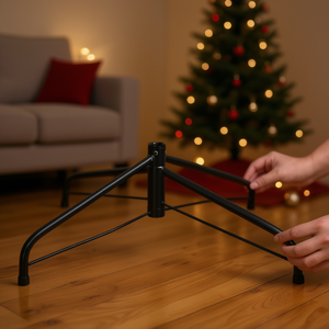 ต้นสนคริสต์มาสประดิษฐ์ขนาด 8 ฟุต ปุยหิมะตกแต่ง พร้อมขาตั้งโลหะแข็งแรงและอุปกรณ์เสริม ปรับแต่งได้ ทนทาน - Product Image 2