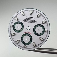 Accessoire de montre modifié 29,8 mm, cadran multifonctionnel vert lumineux, motif soleil, design à trois aiguilles latérales, alliage de cuivre pour VK63