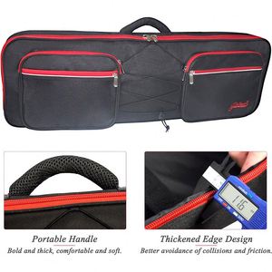 Échantillon gratuit : Housse de transport pour clavier 61 touches en tissu 420D rembourrée avec poignée et bandoulière réglable - Product Image 6
