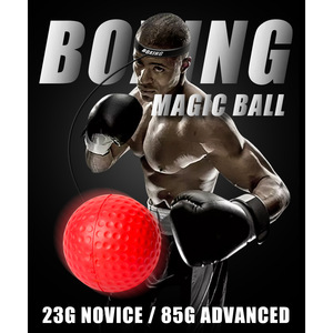 Bola de boxeo con diadema, 80g, roja, de espuma PU, para entrenamiento de velocidad y reacción para adultos - Product Image 3