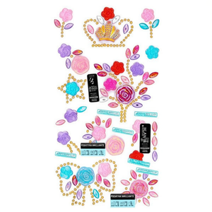 Ilan Adesivo Brillante Multicolore a Forma di Fiocco, Corona e Albero 39039 - Product Image 3