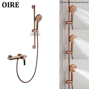 Oire <span class=keywords><strong>Mitigeur</strong></span> de douche mural en laiton à 2 fonctions Robinet à main poli à 3 modes avec douchette pour salles de bains et villas - Product Image 4