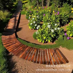 Baldosas de Madera para Caminos de Jardín, Entrelazadas, Color Marrón Claro, Forma Irregular, para Exteriores, Antideslizantes y Resistentes al Desgaste - Product Image 4