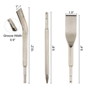 Goldmoon 6pcs Shot Blast bề mặt đục Bộ <span class=keywords><strong>SDS</strong></span> cộng với <span class=keywords><strong>SDS</strong></span> <span class=keywords><strong>Max</strong></span> bê tông Cutter ROTARY búa được sử dụng để cắt bê tông - Product Image 6