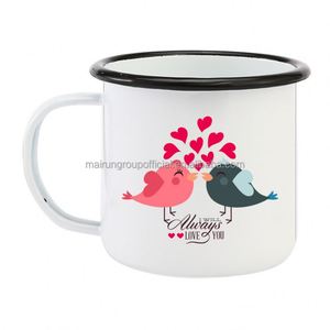 Taza de campamento occidental Vintage taza de Camping de estaño esmaltado taza de esmalte de nuevo diseño 2022 - Product Image 2