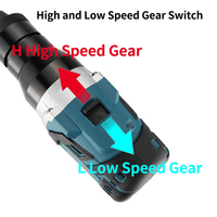Pistolet à riveter sans brosse Kit de machine à écrou électrique puissant avec têtes Outil de jeu de riveteuse électrique automatique