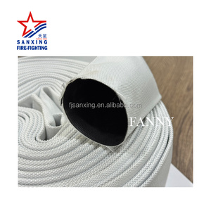 Fire <strong>hose</strong> high-strength polyester yarn jacket <strong>rubber</strong> lining canvas <strong>hose</strong> 63mm30m high pressure wear resistant supply Indian RRL - Product Image 3