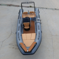 Bateau pneumatique à rames en fibre de verre de 18,3 pieds, RIB 580 Hypalon, à vendre