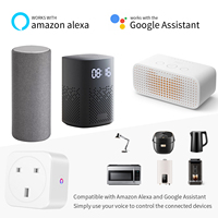 Tuya 16A UK Prise de courant intelligente ODM/OEM Commande vocale Wifi Prise intelligente Surveillance de l'alimentation Fonction de synchronisation Smart Life App Compatible