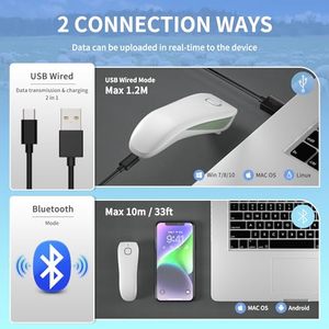 Lector RFID Netum BT inalámbrico USB de mano de alta precisión para gestión de etiquetas de animales, escaneo de tarjetas de visita, inventario de almacén - Product Image 4