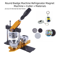 Découpeuse automatique de badges bouton de 32 mm, forme ronde, avec décapsuleur et porte-clés intégrés