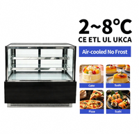 Vitrine réfrigérée commerciale d'occasion haute performance pour gâteaux et biscuits