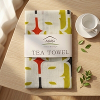 Serviettes de cuisine en coton gaufré doux et pur, personnalisables, écologiques, hypoallergéniques, multi-usages, motif floral (personnalisables)