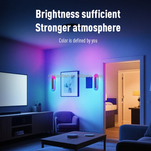 <span class=keywords><strong>RGB</strong></span> trong nhà có thể sạc lại Đèn tường với thiết kế mới điều khiển bằng giọng nói cho phòng khách phòng trò chơi Tính năng năng năng động <span class=keywords><strong>RGB</strong></span> hiệu ứng ánh sáng - Product Image 4