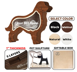 Set Kenang-kenangan Anjing Modern dari Kayu Gelap Petop yang Mengharukan, Kit Guci Ramah Lingkungan untuk Memperingati Hewan Peliharaan di Rumah - Product Image 6