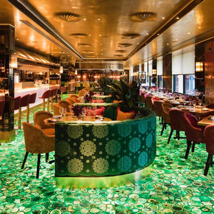 GOLDTOP الفاخرة الخلفية شبه الكريمة الخضراء اليشم العقيق حجر العقيق بلاط الأحجار الكريمة - Product Image 3