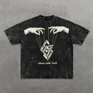 Camiseta Personalizada B2B, 300GSM, Algodón Grueso, Lavado Desgastado, Hombros Caídos, Corte Cuadrado, Camiseta Gráfica para Hombre - Product Image 2