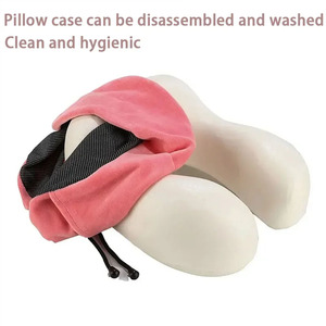<b>Memory</b> <b>Foam</b> U-aped Pillow Portable Support Travel Office Nap Magnetic Fabric Slow Rebound Ergonomic Pillow for Adults - Product Image 6
