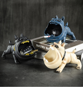 Cendrier sculpté en forme de bouledogue français, peint à la main, réaliste, décoration d'intérieur, porte-cigarettes, cadeau pour fumeur de cigares - Product Image 2