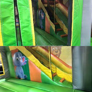 Inflatable nhà bị trả lại trẻ em thổi lên động vật chủ đề <span class=keywords><strong>Bouncer</strong></span> 5.5x3.8m Inflatable voi lâu đài nhảy nhà Combo trượt Đảng - Product Image 5
