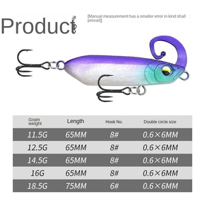 طعم صيد سمك ناعم من نوع قلم رصاص من مادة PVC بوزن 11.5-18.5 جرام من WEIHE، مطبوع لصيد سمك القد والقاروص في البحر - ذيل ملفوف يهتز في المياه العميقة - Product Image 2