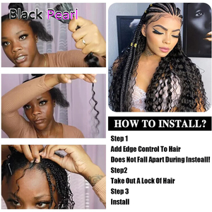 Perruques brésiliennes de cheveux humains Remy tressage en vrac pas de trame tresses bohème de vague d'eau bouclée profonde ciblées pour un look unique et élégant - Product Image 5