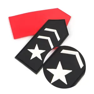 Wholesale OEM Logo Rubber Patch Customized 2D/3D Soft Rubber PVC Patches Tactical Badges with Hook Fastener