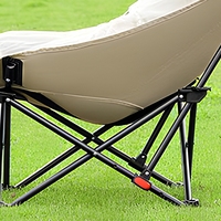 Chaise pliante de camping inclinable avec repose-pieds
