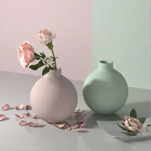 Mini vaso de cerâmica vitrificado, vaso de flores pequena com vidro de cerâmica, fabricante original de fábrica, vaso de cerâmica