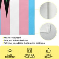 Chemin de table personnalisé en polyester, motif arc-en-ciel, pour personnes transgenres, gays, handicapées, idéal pour les fêtes à thème et la présentation de table pour événements.