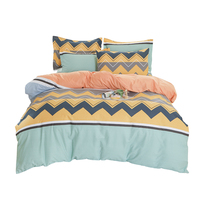 Vente en gros de draps de lit personnalisés super doux, 4 pièces, housse de couette, ensemble de literie 100% coton, taille Queen, taille King, ensembles de draps complets, luxe