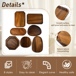 WDF 8 طبقات bangejas De Madera كعكة خشبية مكسرات صينية فطور calet - Product Image 3