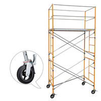 Accessoires de coffrage pour échafaudages industriels en acier, roue pivotante en caoutchouc de 200 mm avec frein de blocage total, capacité de charge de 200 kg à 400 kg pour