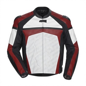 Chaqueta de Motociclismo Profesional para Hombre, de Cuero Vacuno Genuino, con Protección de Nivel 2 CE y Soporte para la Espalda - Product Image 1