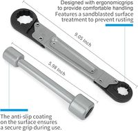 Clé à molette réglable professionnelle, outils de plombier pour l'installation de nouveaux butées d'angle à compression et le retrait des anneaux de compression