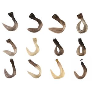 Stock all'ingrosso <span class=keywords><strong>naturale</strong></span> grezzo doppio disegno vergine Ombre Remy Clip In capelli umani extension - Product Image 6