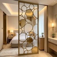 Paravent en verre d'art en acier inoxydable rétroéclairé par LED, séparateur de pièce, imperméable, découpé au laser, personnalisé pour bar, hôtel