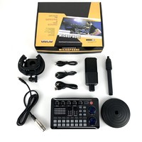 Ensemble d'équipement de podcast en anglais certifié CE F998, 240 microphones pour diffusion en direct, réponse en fréquence 20Hz-20KHz, 70dB