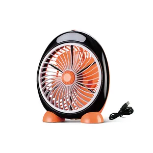 Changrong 7 inch Rechargeable Lithium Battery Fan Table Fan with LED night light