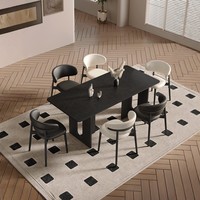 Nouvelle table à manger en bois massif de style nordique de luxe 2026, style rétro pour salon, usage domestique, hôtel, restaurant, chaise pour gîte