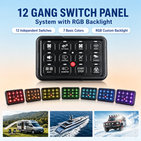 Nuevo Panel de Interruptores de 12 Canales con Sincronización por Aplicación, MOSFET, 16M RGB, Caja de Relés con Fusibles, IP65, Control Remoto Universal 4WD para Canopy Outback Touring